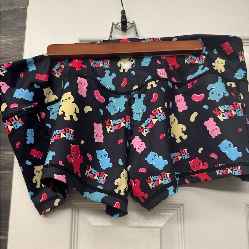 Kinda Fit Kinda Fat Gummy Bear Workout Shorts